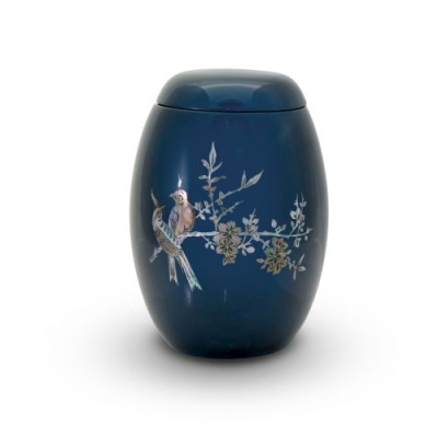 Glasfiber urnen blauw: Vogeltjes